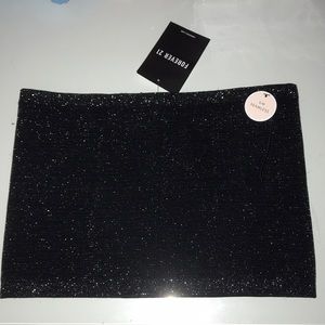 Black glittery tube top